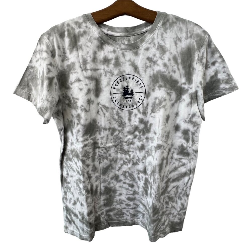 Gear For Sports Tshirt Size Medium Breckenridge Colorado Tie Dye Gray White NEW